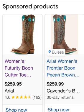 Brown Western Cowboy Boots w/ Turquoise Stitching • Size 8